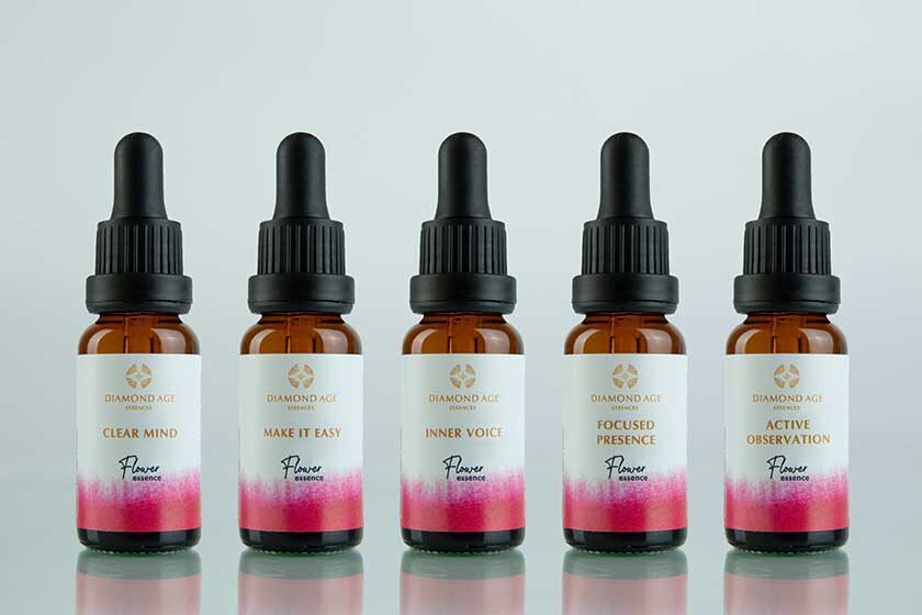 A flower essences kit of 5 diamond age flower essences called clarity which helps us to be free from scattered thoughts clear our mind and gain clarity